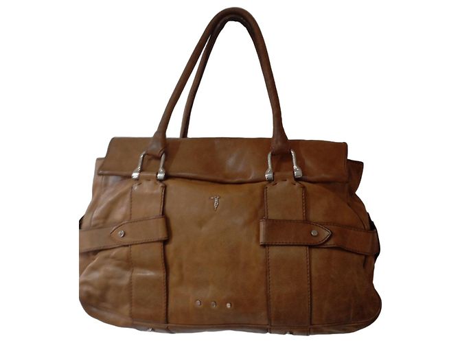 Bolsa de mão Trussardi marrom em couro