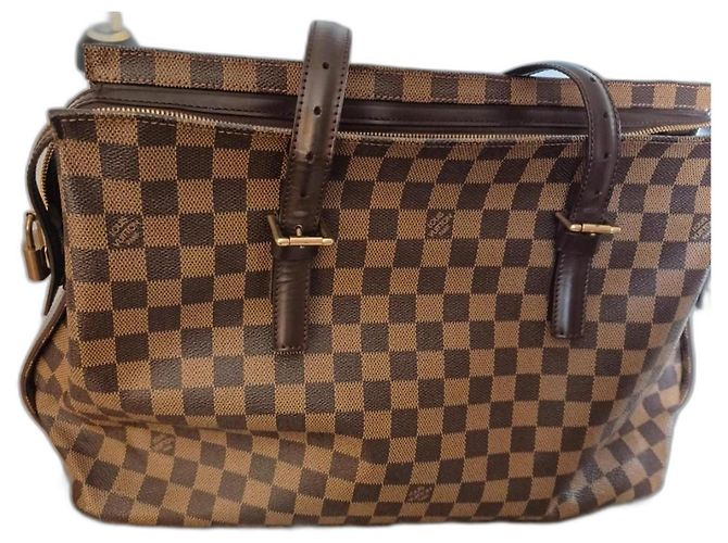 Chelsea Bolsa de mão Louis Vuitton em couro marrom escuro Castanho escuro