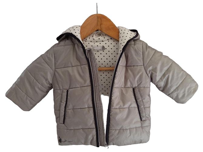 Blouson matelassé Catimini gris à étoiles