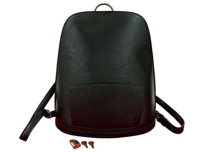 Sac à dos en cuir Epi Louis Vuitton Noir
