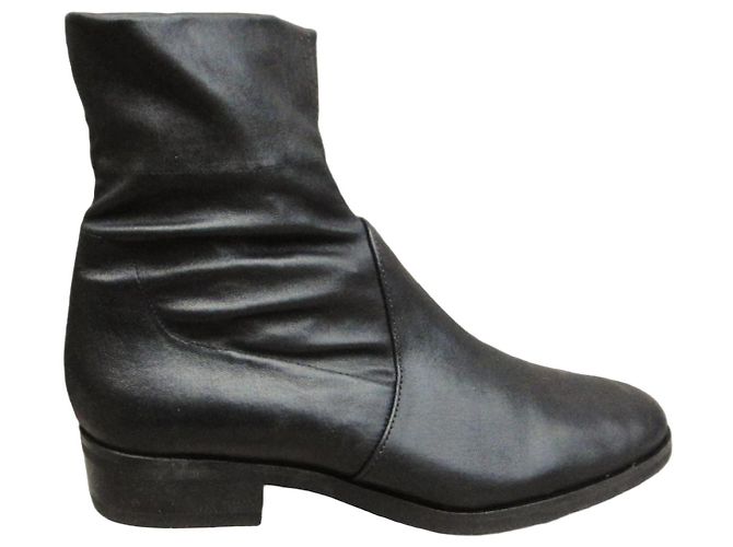Autre Marque Botines Parallèle de cuero negro