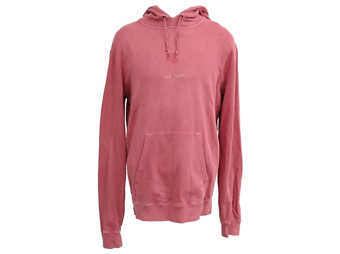 Sudadera Saint Laurent Rive Gauche en algodón rosa Castaño
