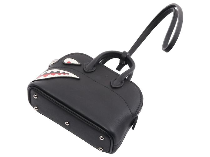 Hermès Hermes Bolide Shark Charm Swift Accessory Black White Red