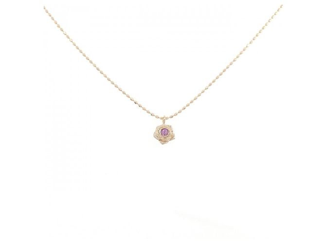 Autre Marque Au750 Pink Sapphire Halskette