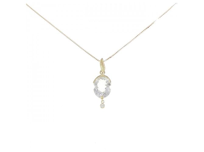 Autre Marque Collana in quarzo e diamanti Au750 D'oro