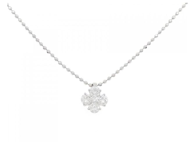 Autre Marque Diamant-Halskette PT900 PT850 Silber