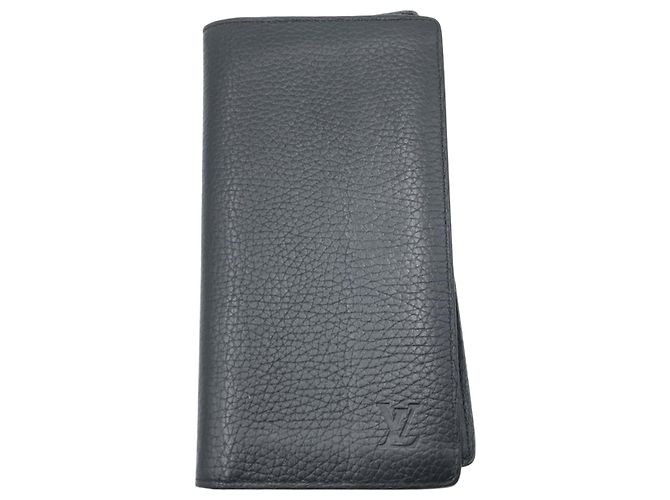 Louis Vuitton Black Portefeuille Brazza long wallet