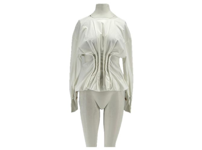Autre Marque Camicia bianca AWAKE MODE in cotone a maniche lunghe Bianco