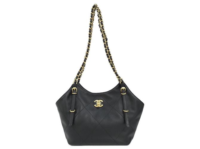 Borsa Chanel AS6015 in pelle di vitello nera Nero