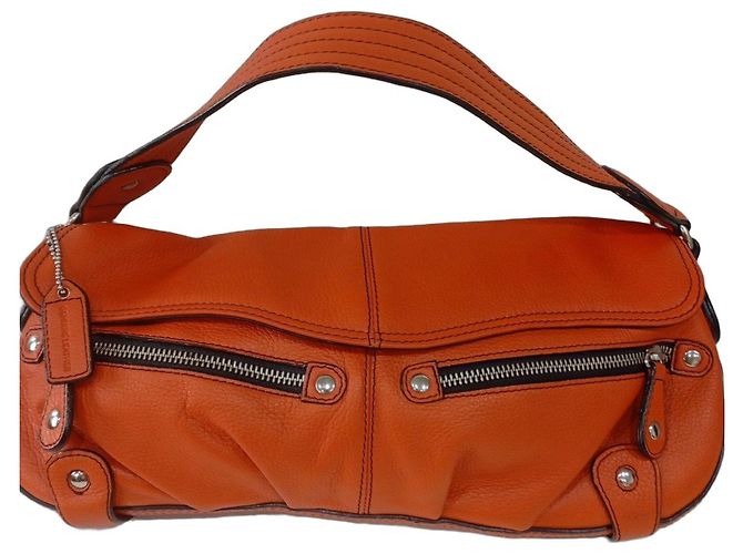 Autre Marque Sac à main DaniER en cuir orange