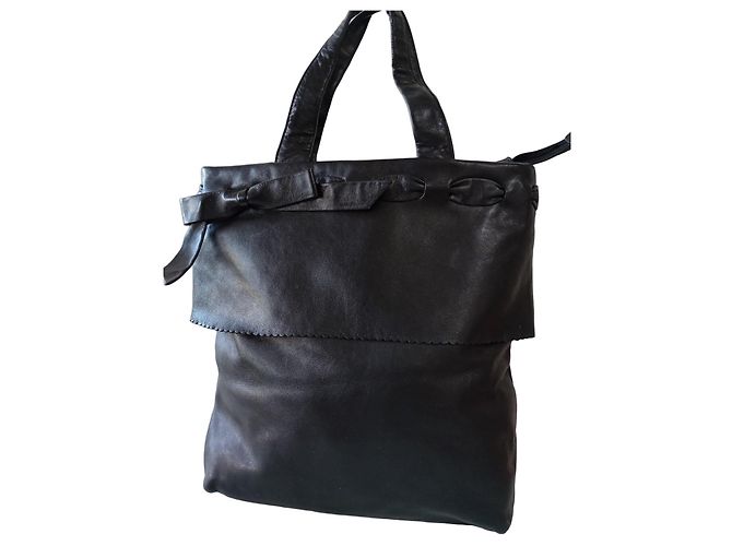 Borsa tote in pelle nera Furla Nero