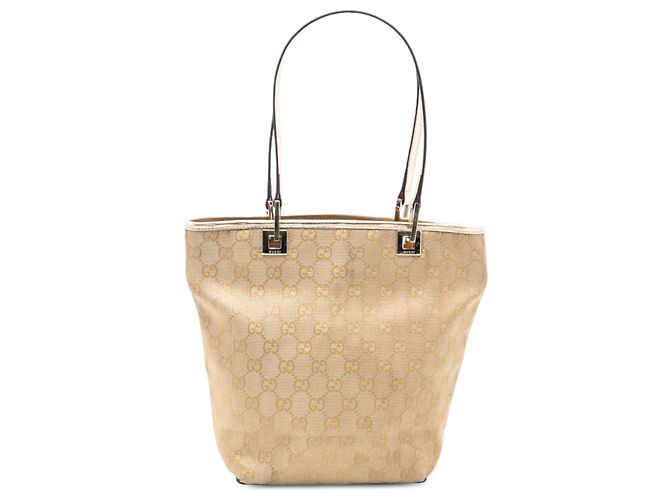 Bolsa Tote em Canvas GG Dourada Gucci Dourado