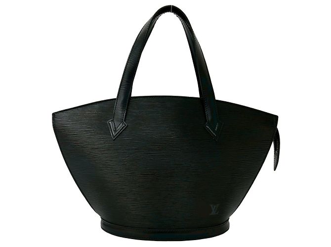 Bolsa de mão Louis Vuitton Saint Jacques em couro Epi Preto
