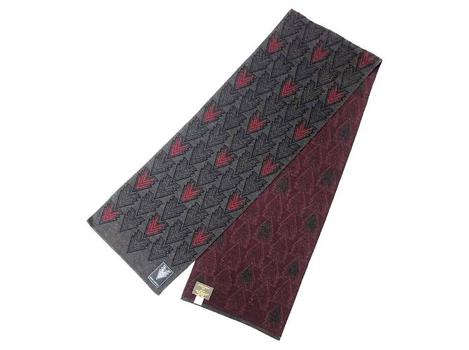 Sciarpa in Lana Triple V Louis Vuitton Marrone Bordò