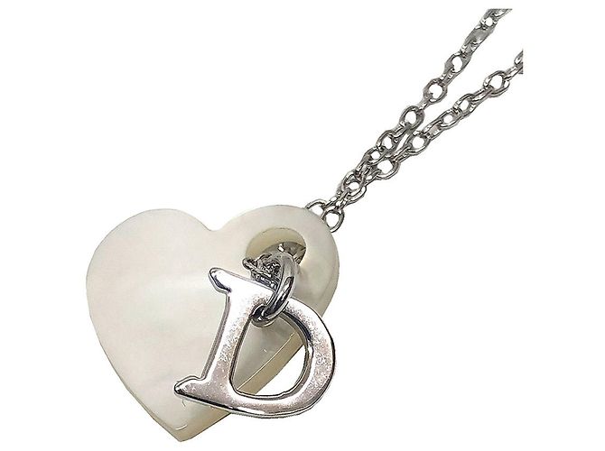 Collar en forma de corazón Christian Dior Plata