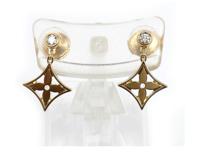 Orecchini Monogram Idylle Louis Vuitton in oro giallo D'oro