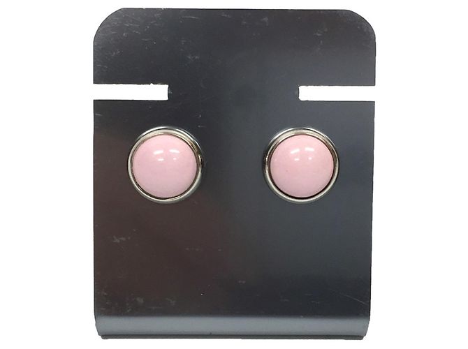 Hermès Eclipse Ohrringe Silber Pink 