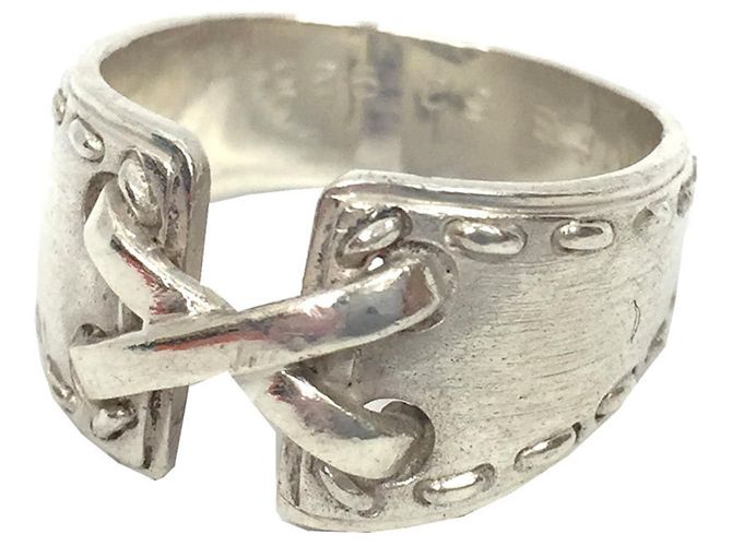 Hermès Mexico Silver 925 Band Ring 