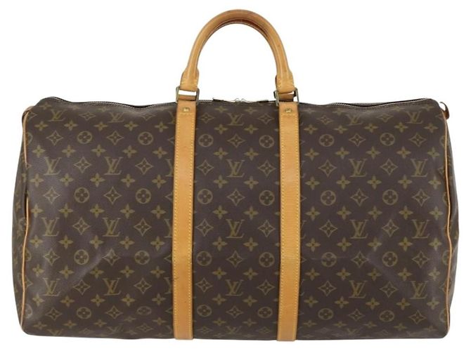 Louis Vuitton Keepall Monogram Canvas 55 Castaño