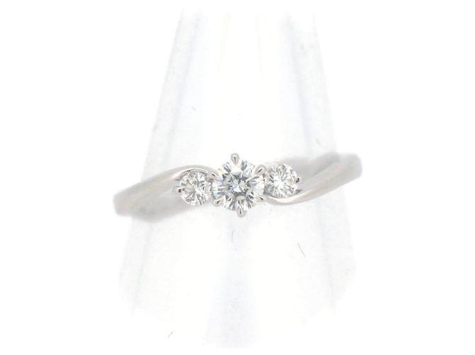 Autre Marque Anello in diamante Royal Asscher PT900 Argento