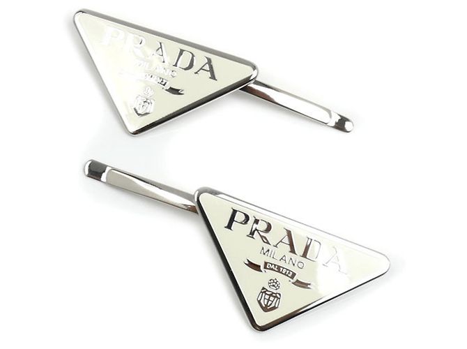 Prendedor de cabelo Prada em prata 925