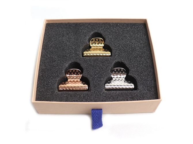 Fermaglio per capelli Shubh Nanogram di Louis Vuitton GP Accessories Argento Rosa D'oro
