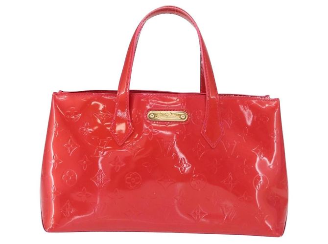 Bolsa Wilshire Monogram Vernis PM da Louis Vuitton Rosa
