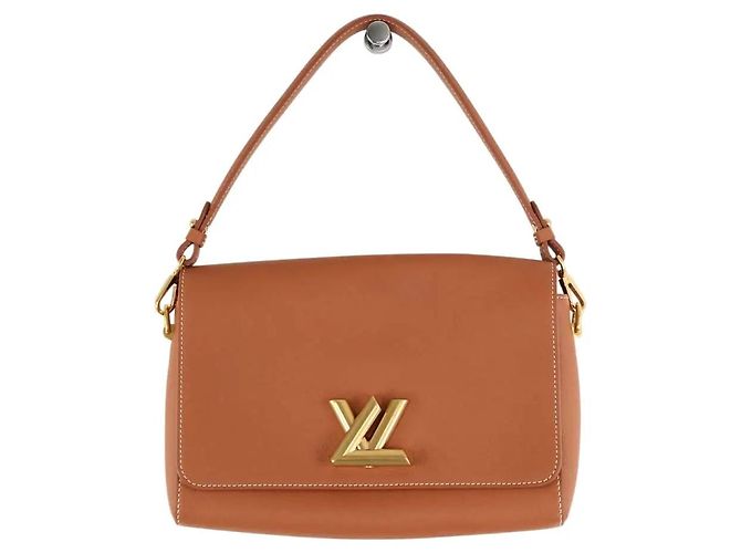 Louis Vuitton Sac à bandoulière Calfskin soft twist shoulder bag cognac en cuir camel