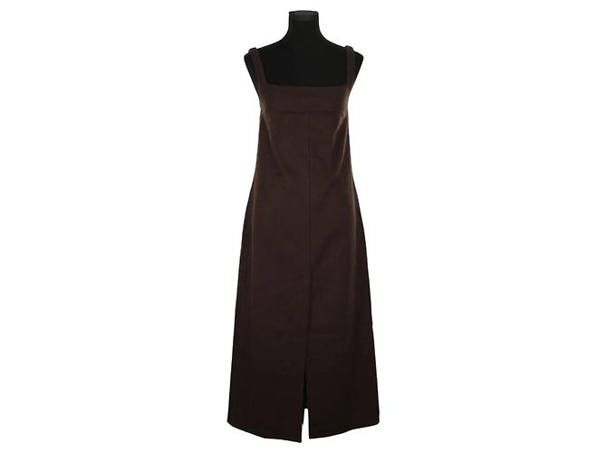 Autre Marque Sotra Kleid aus brauner Wolle