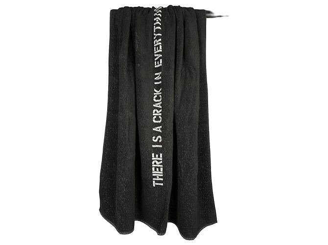 Raf Simons SS09 Typographic Christopher Wool Towel Black 