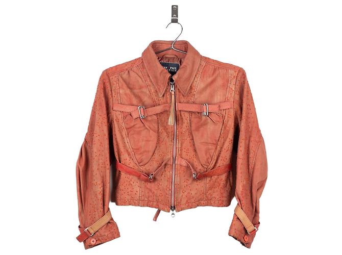 Jean Paul Gaultier 1990s Bondage-Strap Leather Jacket
