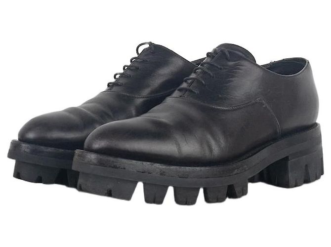 Prada AW13 ‚Monolith‘ Derby-Schuhe mit Lug-Sohle Schwarz