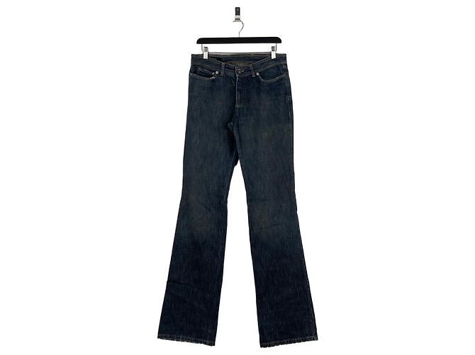 Gucci by Tom Ford SS02 Flared Sanded Bootcut Denim Jeans Blue