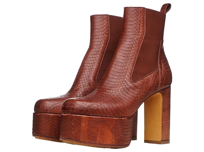 Rick Owens SS21 Phlegethon Muster Python Kiss Absätze Rot