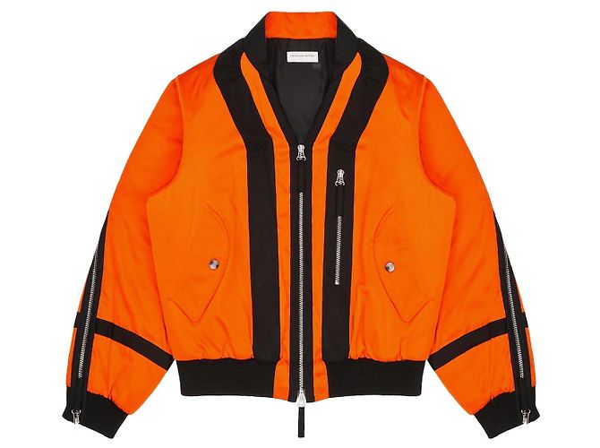 Orange Backzip Bomberjacke Dries van Noten AW14