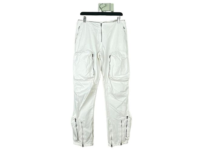 Helmut Lang AW99 3D Taschen Flug Cargo-Hose Weiß