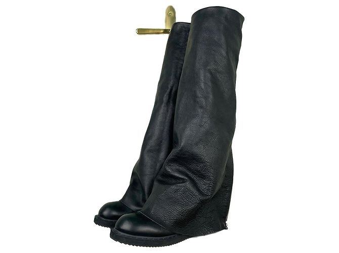 Rick Owens SS11 ANTHEM Fold-Down `Fetish´ Creeper Boots Black