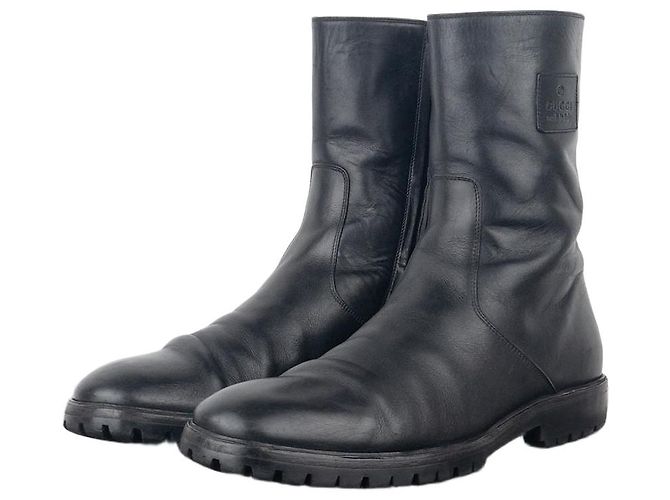 Prada Gucci by Tom Ford 2000s Lug Sole Moto Biker Boots
