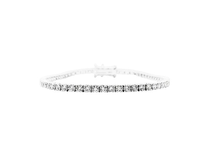 Autre Marque Bracciale linea, oro bianco e diamanti.