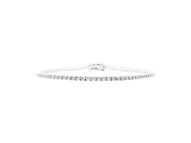 Autre Marque Bracciale linea, oro bianco e diamanti.