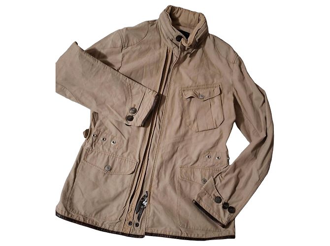 Beige Armani Jeans Jacke
