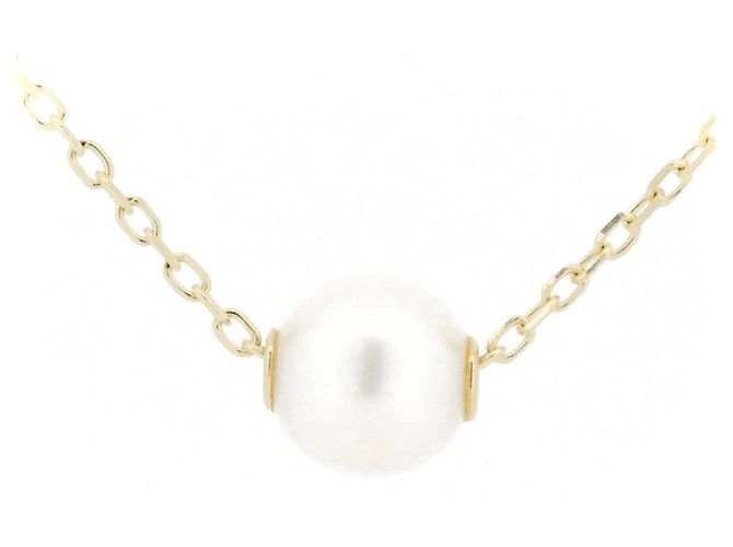 Colar de Pérolas Au750 Mikimoto Dourado