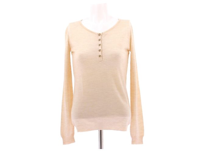 Chloé Maglione crema in cashmere Beige Cachemire
