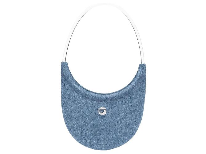 Borsa a mano in denim blu Coperni