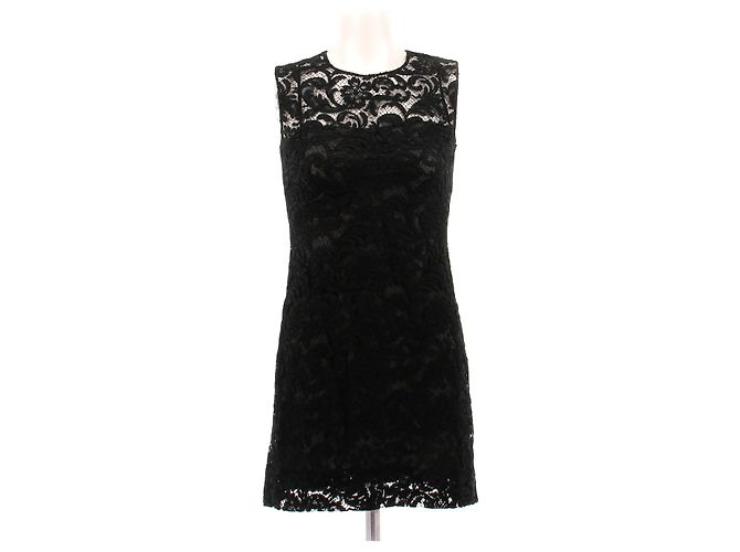 Prada Vestido de encaje negro