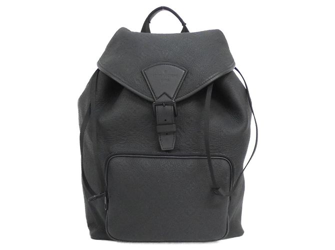 Zaino Montsouris in Monogram Taurillon Louis Vuitton Nero