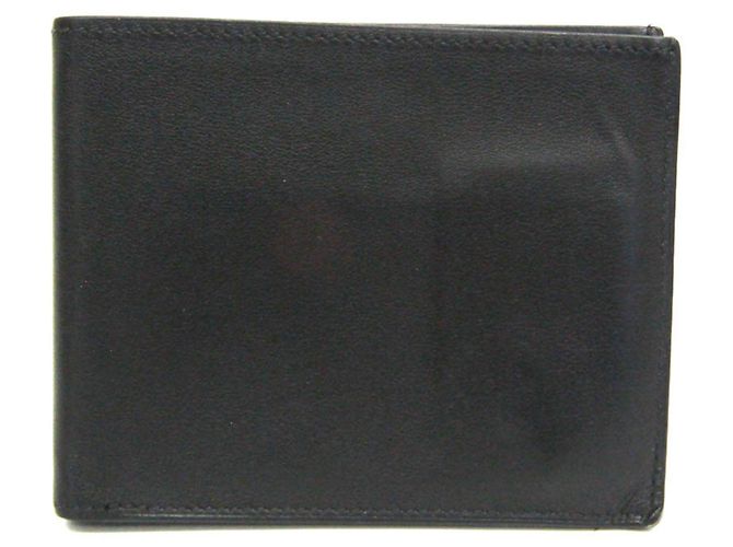 Hermès Hermes Citizen Twill Compact Men's Leather Bill Wallet Black