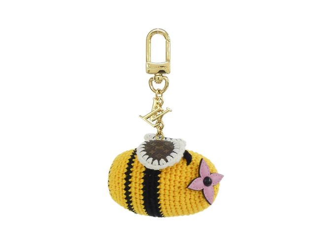 Louis Vuitton Monogram Accessory Bag Charm Bee Yellow