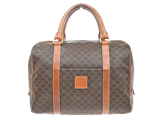 Céline Celine Macadam Macadam em couro Medium Marrom