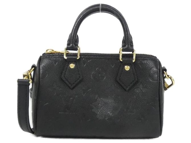 Bolsa Nano Speedy Monogram Empreinte Louis Vuitton Preto